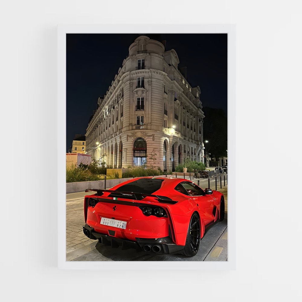Poster Superfast Roues – affiche Ferrari (vue 3)